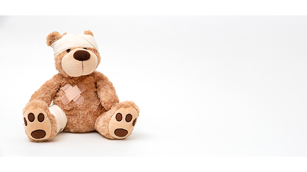 Bamse med plaster på