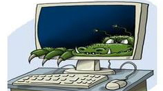 Computer og krokodille